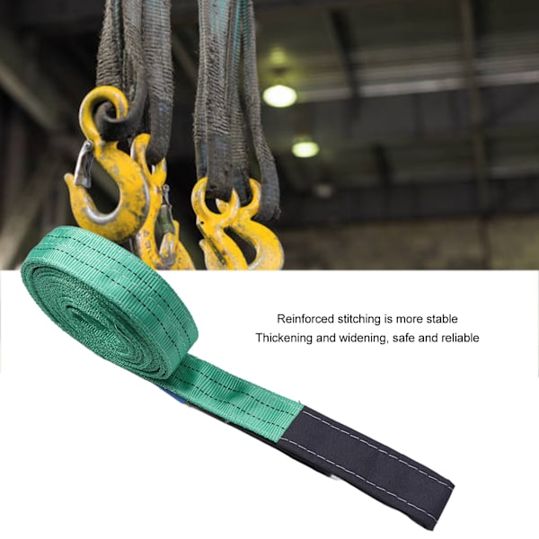 Lyftlyftband 6M 2T Lastbärande Förstärkt Loop Polyester Hög Styrka Riggning Lyftband för Kran Hiss