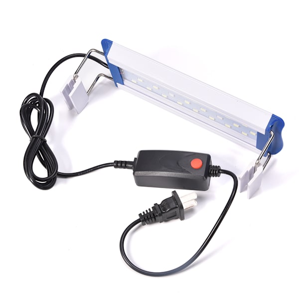 Akvarium Højtydende LED-lys Fiskekum Vandplanter Belysning Holder Beslag Lampe CN Stik 220VQ-40  12W