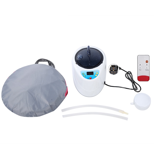 2L Dampmaskine med Bærbar Sauna Dampbad Foldbar Damp Sauna til Husholdning UK Stik 220V