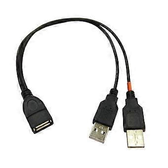 USB A Splitter USB2.0 2 Han til Hun Y Splitter USB Forlængerkabel til Dobbelt Enhedsopladning og Dataoverførsel