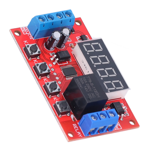 12V Relämodul Digital Tidfördröjning Programmerbar Triggerbrytare med Optokopplare Isolering