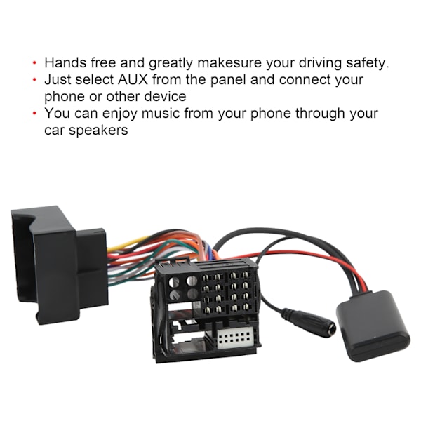 Trådløs bil lyd AUX inngangskabeladapter Bluetooth 5.0 med mikrofon erstatning for E46 320i 320ci