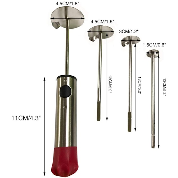 Kompakt Portabel Design Grönsakskärnare, Rostfria Blad För Zucchini, Potatis, Morötter, Multifunktionell Vass Bladborr, Ergonomiskt Halkskydd