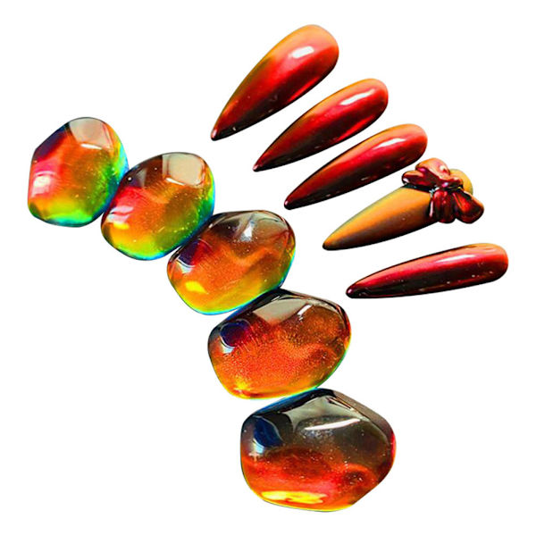 10g Spegelnagelpulver Metalliskt Nagelflimmer Dekoration Gradienter Gellack Nagelkonst Dekor