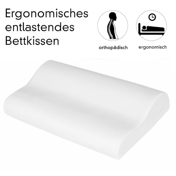 Ergonomisk Cervical Nackkudde, Ortopedisk Kylande Justerbar Konturkudde för Sömn, Långsam Återhämtning Memory Foam Sidokudde, Lindrar