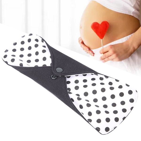 5 stk Kvinnelige Sanitærbind Bomulls Gjenbrukbare Lekkasjesikre Vaskbare Gravide Kvinne Menstruasjonsbind M 19cm x 26cm