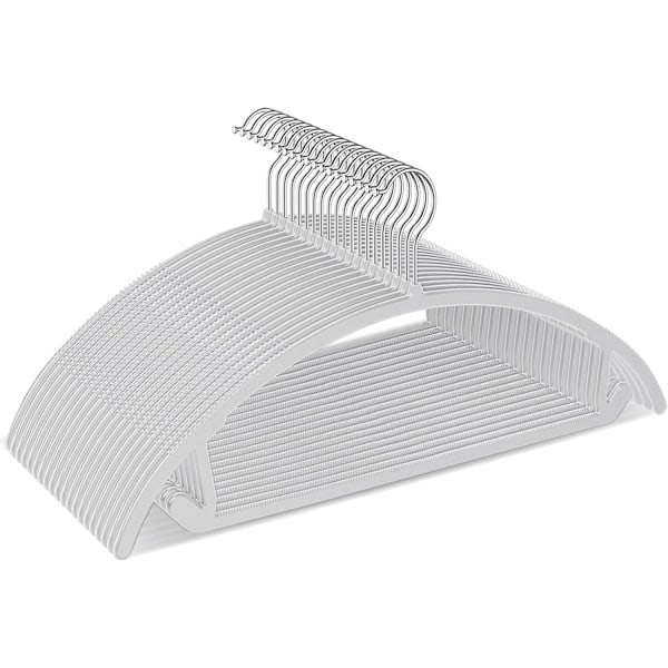 Eleganta Klädhängare, Halkfri Yta för Säkert Grepp om Glatta Tyger, Utrymmesbesparande Organisatör för Sovrumsgarderob (50-pack)