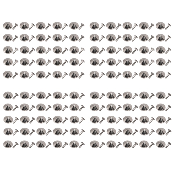 18mm Lädernitset Kit Rostfritt Blekningsbeständigt Hållbart Järnnit Stud DIY Lädernitstillbehör för Armband Hattar Bälten Silver