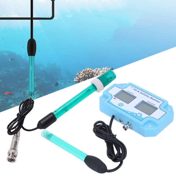 PH‑2987 3 in 1 Online PH Salinity TEMP Meter Water Quality Monitor Analyzer for Fish Tank AquariumUS Plug 110V-120V