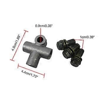 Terrängmotorcykel Modifierad CNC Röranslutning Hydraulisk Bromsslang Koppling T-koppling 3-vägs Adapter Bromssystem