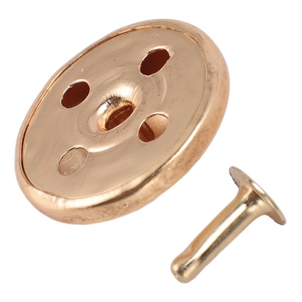 100 Set Svampar Nitar Dubbar 25mm DIY Pläterad Järn Kon Spikar och Dubbar Svamp Topp Huvud Nit Dubb för Reparation av Läder Guld