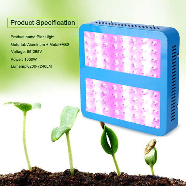 1000W LED Vækstlys Fuld Spektrum til Tætte Blomster Hydroponics Indendørs Drivhus US