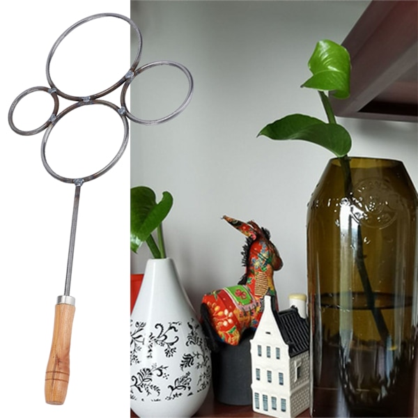 Flaskeskærer med 4 Ringe - Vinflaskeskæringsværktøj til Glas og Keramikflasker