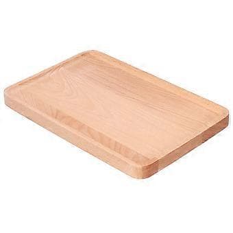 Fruktskåler Serveringsbrett i bøketre Rektangulær dekorativ desserttallerken Kjøkkenutstyr 30x20x2cm
