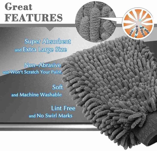 Deluxe Mikrofiber Bilvaskehanske (2-pakning)