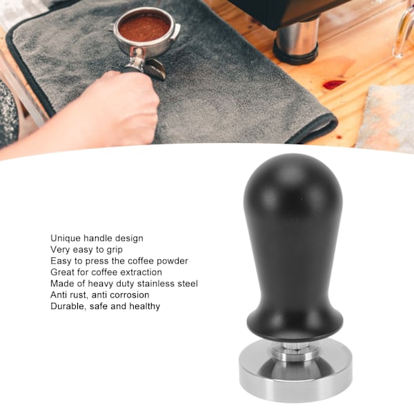 Kaffetamper i Rostfritt Stål 30lb Konstant Tryck Inbyggd Fjäder Avtagbar Kaffe Pulver Tampverktyg 58mm/2.28in