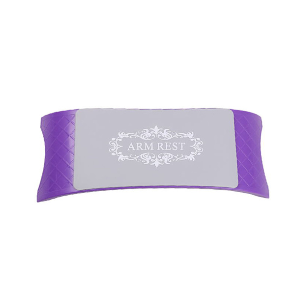 Silikon Handstödskudde Nagelkonst Bord Arm Handledsdyna Manikyr Salong (lila set)