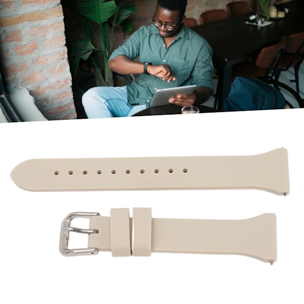 Erstatnings Sportsklokke Rem for Amazfit GTS 4 Hurtigutløsning Justerbar Silikonklokke Rem for 20mm Brede Lugger Klokker Hvit