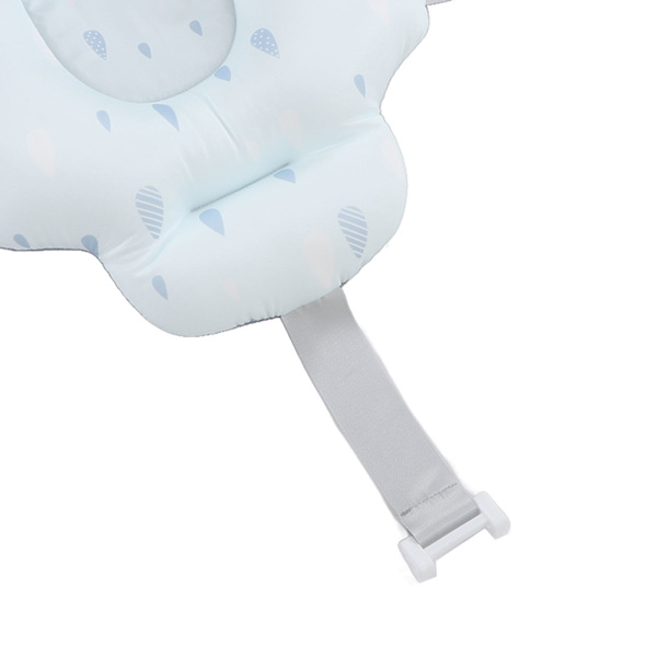 Baby Badekar Sæde Universal Flydende Foldbar Blød Komfortabel Baby Badekar Støtte Måtte til Babybad Blå Vanddråbe
