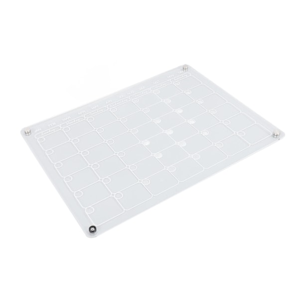 2 st Magnetisk Akrylkalender för Kylskåp 40x30cm Tidsplanering Kylskåp Månadsvis Whiteboard för Planering
