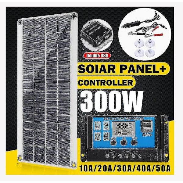Solpanelpaket för husbil, 300W Monokristallin PV-modul Hög effektivitet i svagt ljus med inbyggda dioder, Avancerade inkapslingsmaterial