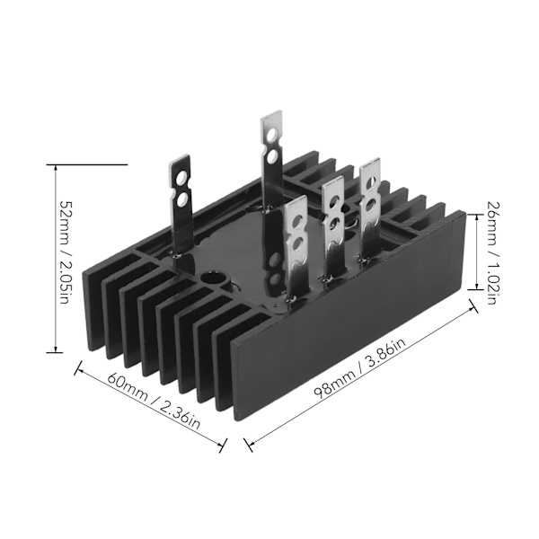 1200V Diodbrygga Likriktare 3-fas Noggrann Stabil Utgång 3-fas Hög Effekt Likriktare för Automatisk Styrning CNC-maskiner