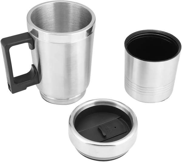 Bilkjele, rustfritt stål bil lastebil reisekjele kopp rask koking for te kaffe (12V)
