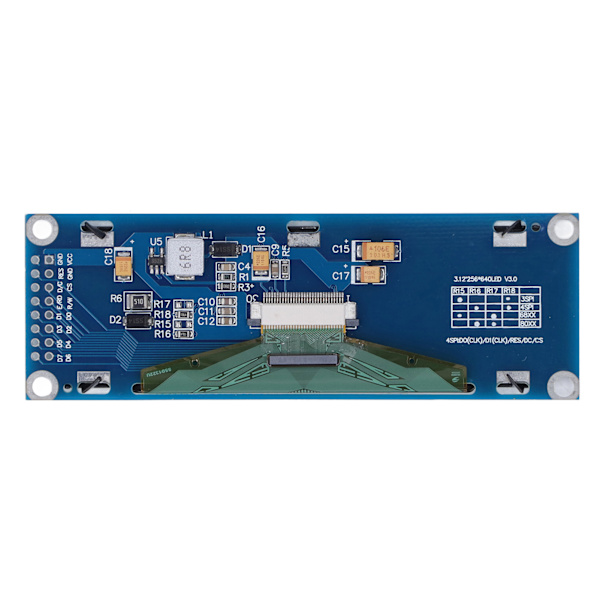 Displaymodul 3.12 tum Bred Betraktningsvinkel Hög Kontrastförhållande Låg Strömförbrukning LCD-skärmmodulbräda Vit Font