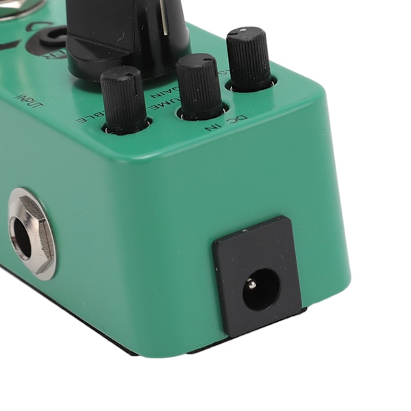 Elektrisk Gitarr Effektpedal Rattjustering Gain Distortion Gitarrpedal Ersättning Grön DC 9V