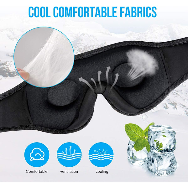 Sovhörlurar, Memory Foam, Bluetooth-teknik Justerbar Design, Lättviktigt Andningsbart Material Ergonomisk Teknik, För Hemmakontor Flyg