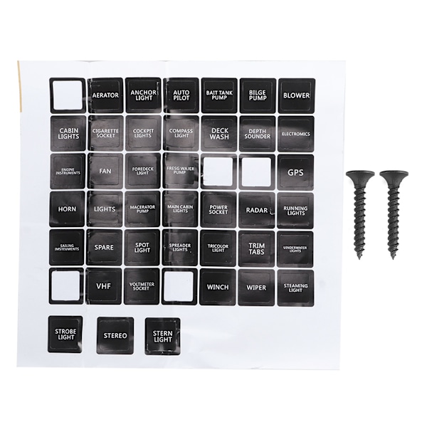5 Gang LED Toggle Switch Panel med Digital Voltmeter Universal til RV Bil Motorbåd Grøn