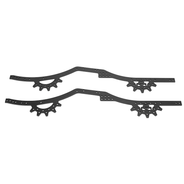Ett par RC Chassiramper Aluminiumlegering Justerbart Hjulbas RC Chassirampor för Axial SCX10 II 1/10 RC Bil Svart