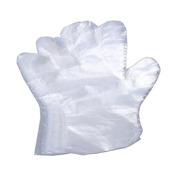 Engångshandskar för kök, Ambidextra, Latex-fria, Transparenta, Stora - One Size Fits Most