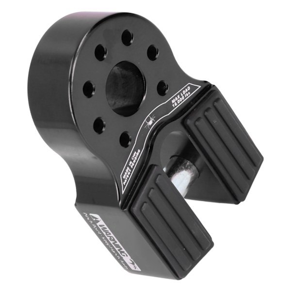 Flat Winch Shackle Mount 16000lb Last med Gummibeskyttelse i Aluminiumlegering Universal for UTV SUV Pickup Svart