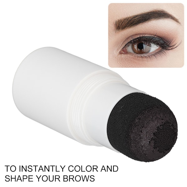 One Step Eyebrow Stamp Shaping Kit Vattentät Pulverstämpel med Eyebrow Definer Schabloner Borste för Perfekt Bryn Mörkbrun