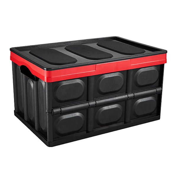 Bilbagasjeboks Foldbar Organizer Stor Kapasitet ABS-Kasse for Hjem Garasje Svart 39x26.5x22cm / 15.35x10.43x8.66in