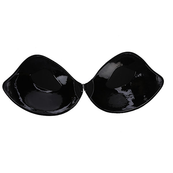Rygglös Bröstbh V-formad Push Up Strapless Plunge Självhäftande Bh för Kvinnor (Svart A)