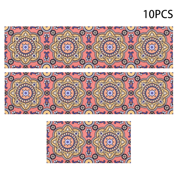10 kpl/setti 15x15cm Ainutlaatuinen kuviolaatta-tarra Dekoratiivinen lattia- ja seinätarra Kotiin Keittiöön Tyyppi 4