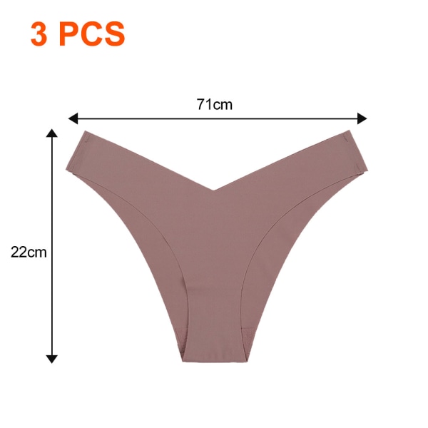 3-piece set Women's Panties Women's cotton Traceless ice Silk