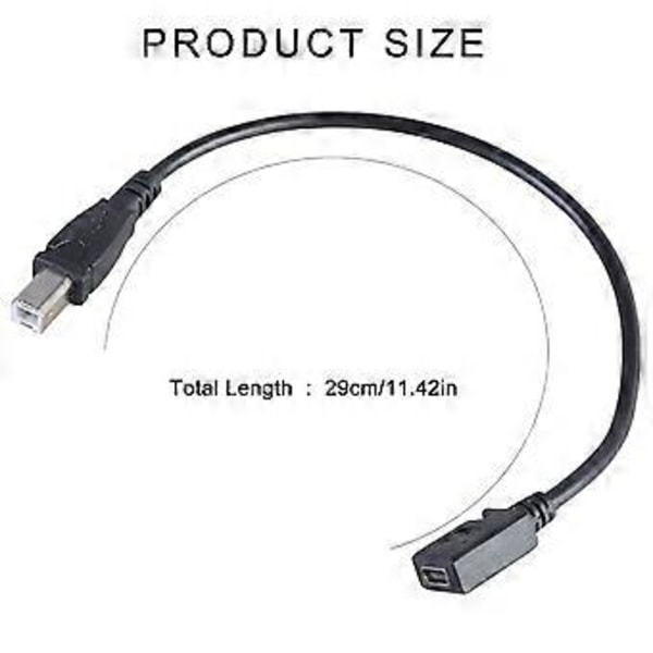 USB Printerkabel Mini USB Hun til USB B Han Adapter til Computer Scanner Elektriske Keyboards Digital Piano Ledning 29CM