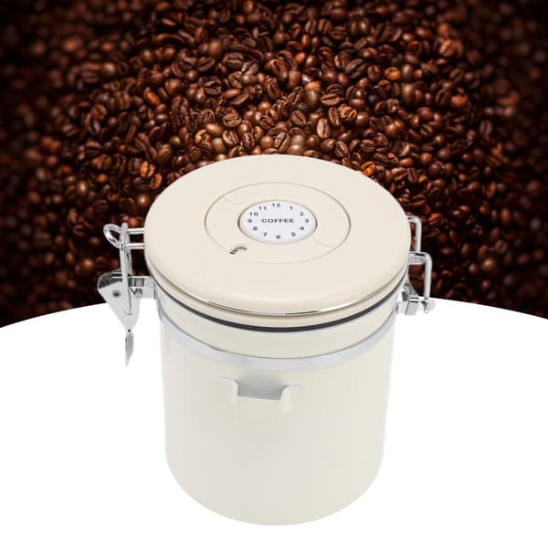 Innovativ Forseglingsmetode Kaffebeholder, 304 Spiselig Rustfritt Stål, Høykvalitetsmateriale Med Ekstra Kaffeskje, Lufttett Rustfritt Stål