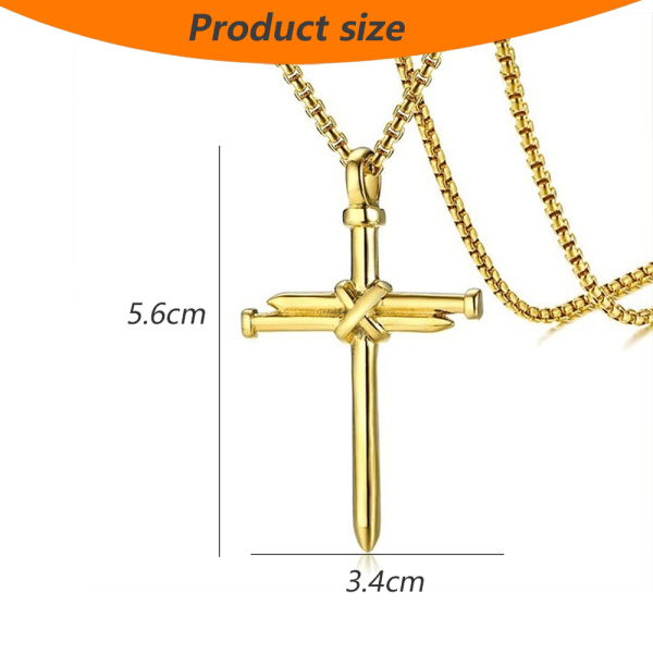 Titanium Steel Cast Steel Nail Cross Men's Pendant Punk