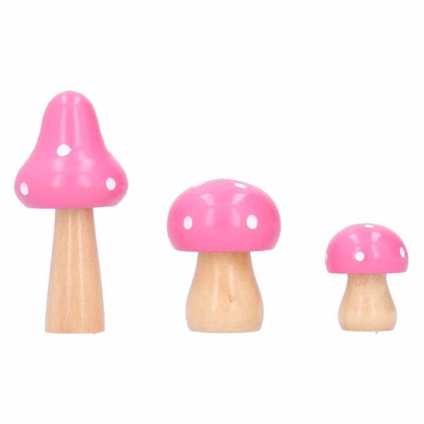Träsvampar Sagoträdgårdstillbehör, Realistisk Form Ljus Färgdesign För Sovrum Studierum Dekor, 3st/Set Miniatyrfigurer Hög Kvalitet