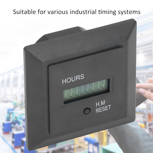 Tidsmåler Digital Display Timer Tidsmåler Måler 0‑999999H 59M til Industri 100‑240V AC