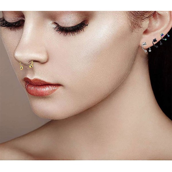 Fake Nose Ring Hoop Magnetic Septum Nose Ring Horseshoe Stainles