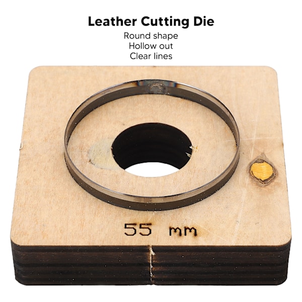 Läderstans 55mm Diameter Hålrund Form Legering Stål DIY Bearbetning Stansform