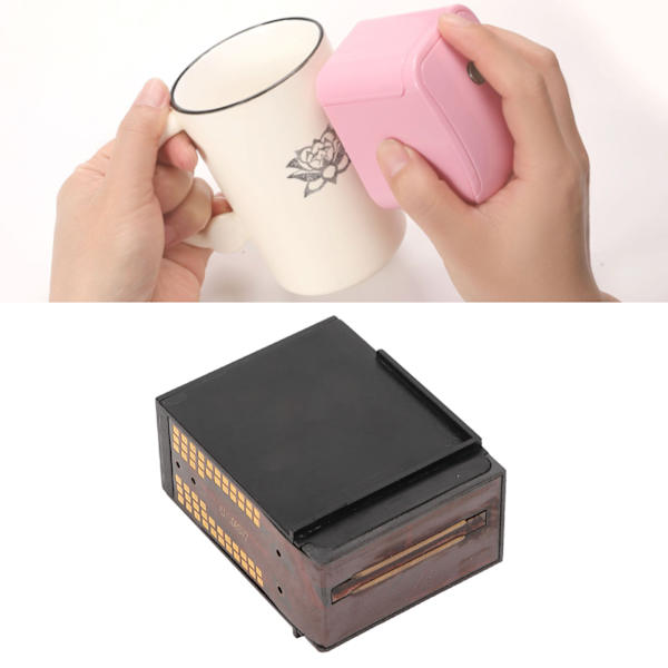 Mini-skriver blekkpatron erstatning bærbar midlertidig tatoveringsskrivers maskinpatron 15ml blekk blå
