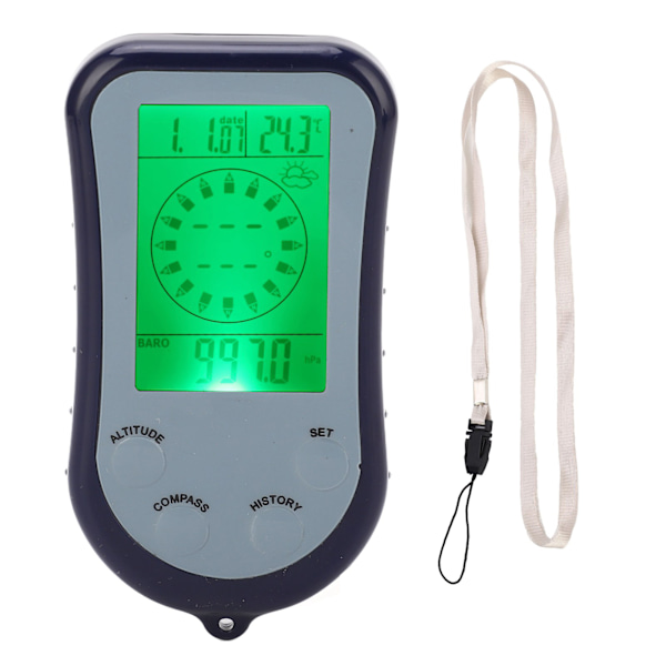 Höjdmätare Digital Multifunktionell Barometer Utomhus Kompass Elektronisk Termometer Testare