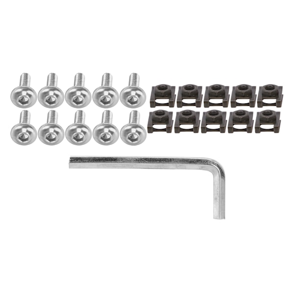 Motorcykel Vindskærm Fairing Bolt Kit M6 Anodiseret Aluminium Udskiftning til KawasakiSølv