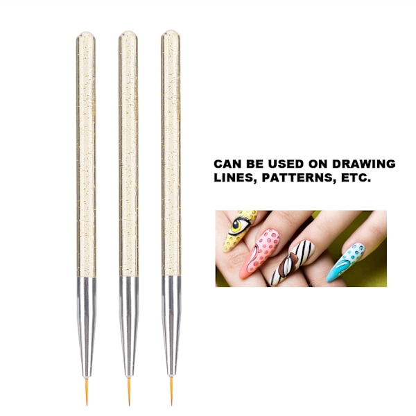 Nail Art Liner Brush Exquisite Nail DIY Line Drawing Painting Brush Pen Manicure ToolYellow